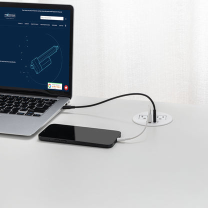 Round Tabletop Grommet w/ USB and AC Power