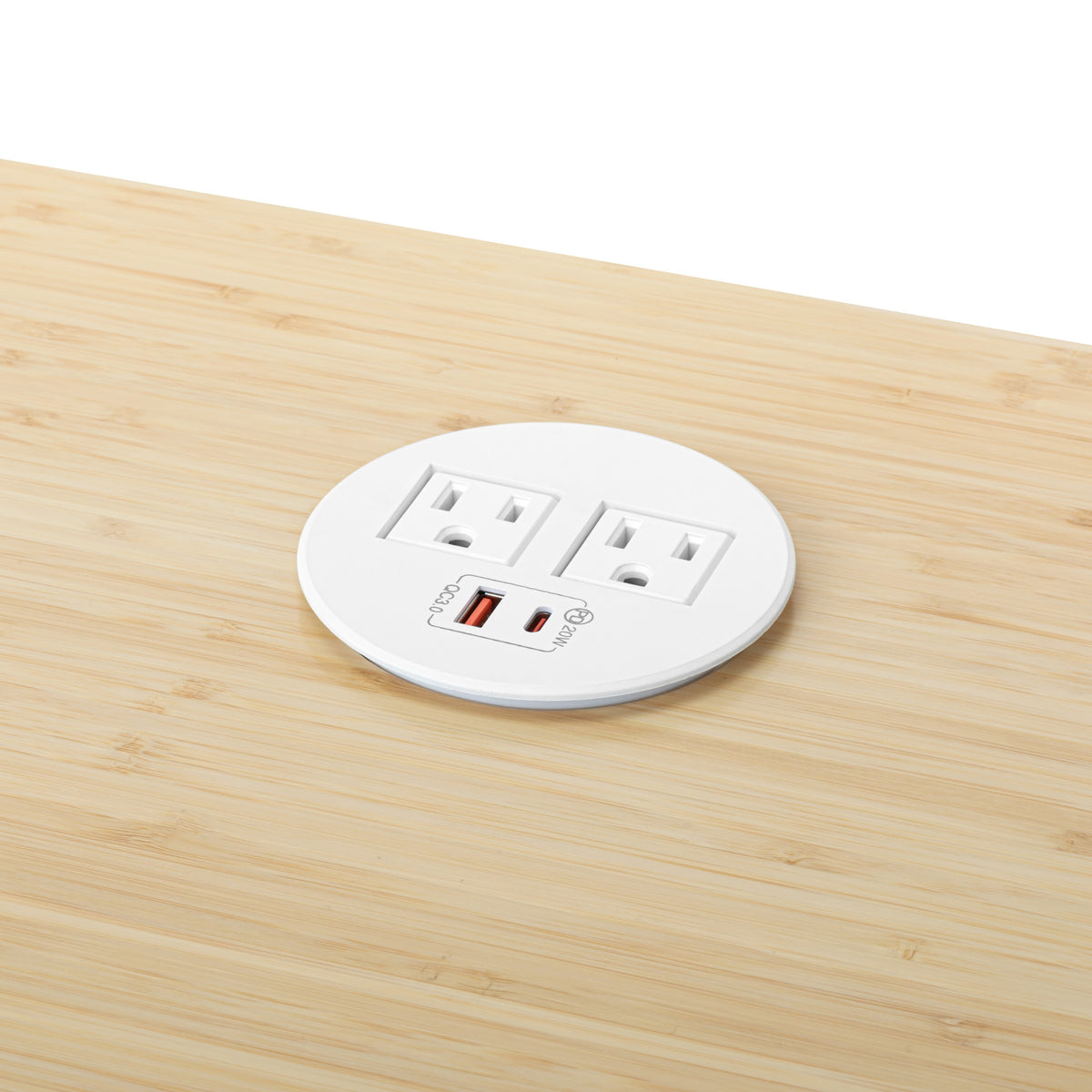 Round Tabletop Grommet w/ USB and AC Power